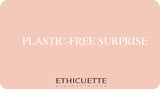 Plastic-free July 2020 gift card by Ethicuette, plastic-free fashion brand